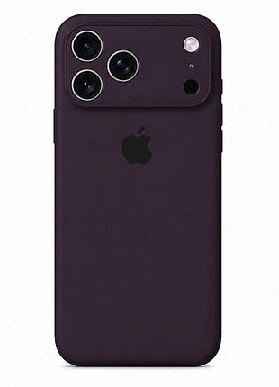 Чехол silicone case full size с микрофиброй для iphone 17 pro max защита от ударов и потертостей 82.elderberry
