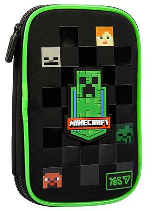 Шкільний пенал minecraft чорний пенал книжка шкільні пенали для хлопчиків 2 відділення пенал шкільний yes на блискавці led