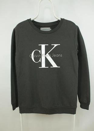 Теплый брендовый свитшот кофта calvin klein jeans crew neck sweatshirt women's