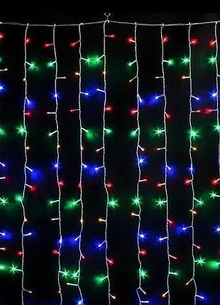 Оченка! гірлянда водоспад rd-7149 320-400 led 3х3 м мультиколірна (плохе паковання 2606)