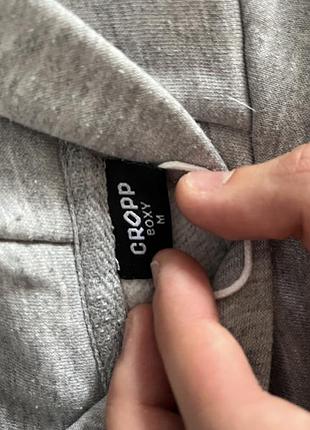 Сіра чоловіча худі cropp boxy m — оверсайз, капюшон, кишеня-кенгуру