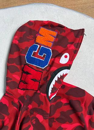Зип -худи bape camo red 4