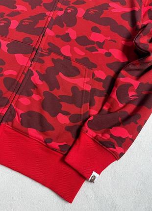 Зип -худи bape camo red 5
