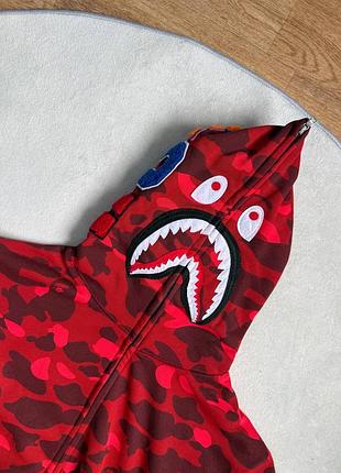Зип -худи bape camo red 6