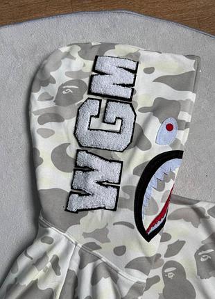 Зип -худи bape camo white 4