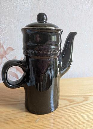Кофейник васильковская майолика винтажный, 0.7 л