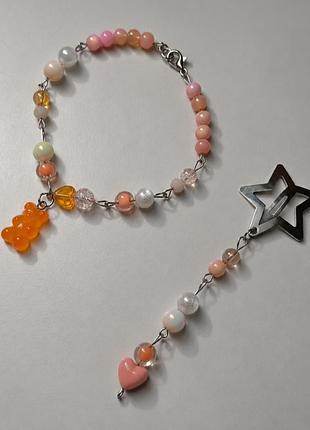 Набор браслет и заколка🧡