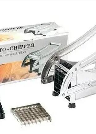 Машинка для нарізки картоплі фрі,та інших ручна картофелерезка potato chipper металева, без ризику