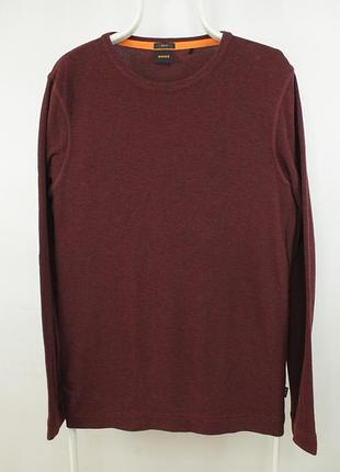 Качественный лонгслив пуловер boss tempest slim fit waffle jumper longsleeve