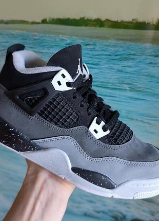 Кросівки nike air jordan  4 gray black white,35 р, індонезія