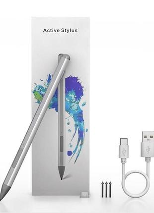 Стилус surface pen с чувствительностью к давлению 4096, зарядка через usb-c, резинка и щелчок правой кнопкой мыши, магнитный