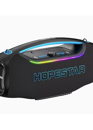 Портативная bluetooth колонка hopestar a60 ultra мощная водонепроницаемая с rgb подсветкой черная