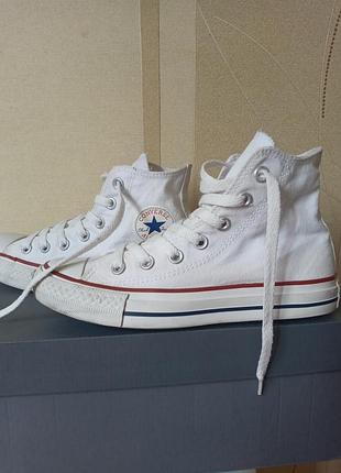 Високі білі кеди converse р.36,5-37