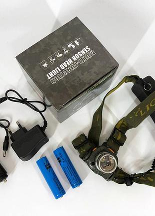 Хороший ліхтарик для риболовлі bailong bl 1505602b sensor, ліхтар для пошукових робіт sj-564 на шолом top shop ua_