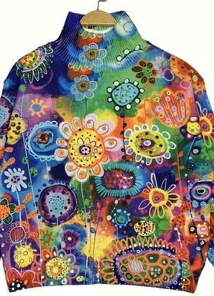 Женский яркий свитер размер м-l-xl