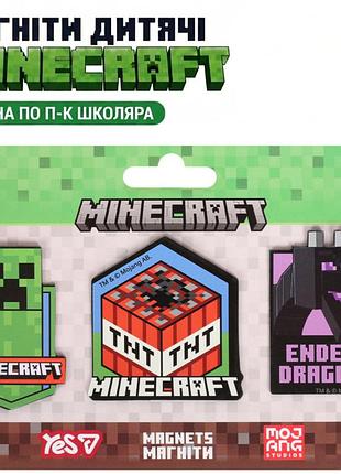 Магнит на холодильник minecraft магнит майнкрафт 3 дизайна yes minecraft creeper крипер 3 шт (в ассортименте)