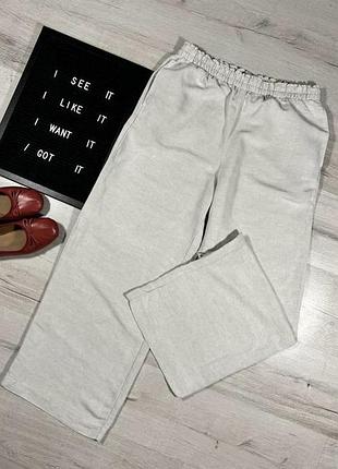 Льняные широкие брюки, палаццо h&amp;m