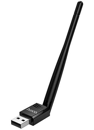 Адаптер wifi hoco hi37 usb внешняя антенна для windows и linux черный с максимальной скоростью 150 mbps