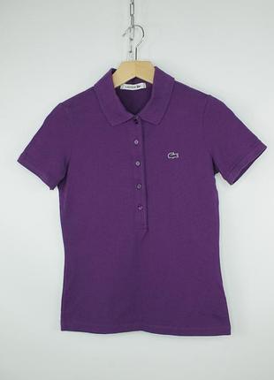 Футболка поло lacoste purple stretch cotton polo shirt women’s