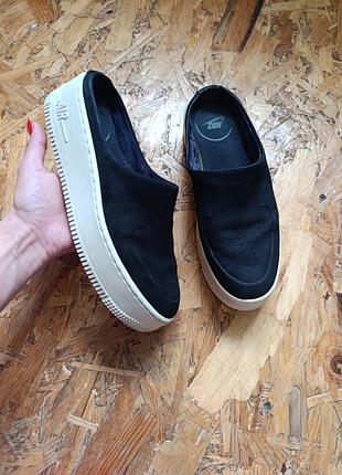 Оригинальные кожаные кроссовки слипоны кеды кеды nike air force 1 lover xx premium black/white bv8249-001