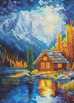 Алмазная мозаика «вечер лунного света (на чёрном холсте 30x40)» dbs54203 30×40 см