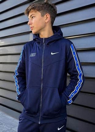Nike зіпка / кофта з капюшоном синя l / 146–158 см / 12–13 років