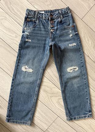 Джинси прямого крою на дівчинку zara, 8-9 р