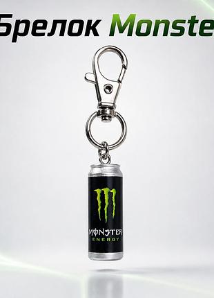 Брелок monster energy original чорний, міні банка енергетика, брелок енергетик монстер
