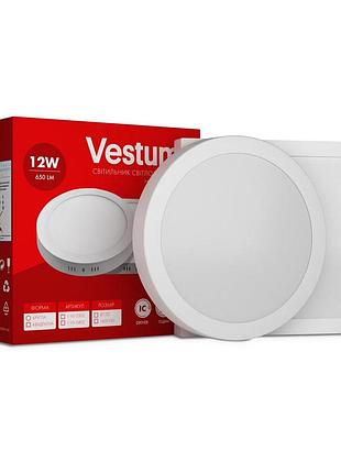 Квадратний світлодіодний накладний світильник vestum12w 6000k 220v 1-vs-5406