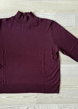 Джемпер светрик жіночий легкий zara розмір l колір бургунді