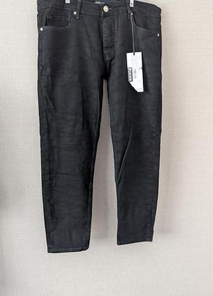 Мужские джинсы 2y premium denim черные с камуфляжным принтом w36