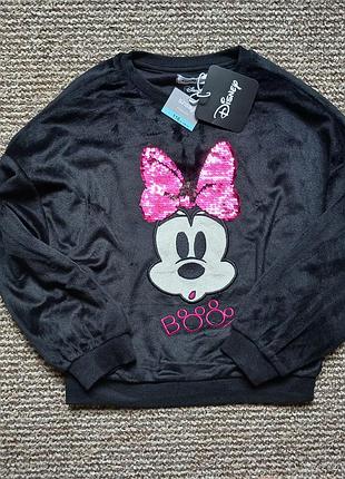 Джемпер, светр велюр, велюровий мінні, minnie, disney sinsay 5-6р. новий.