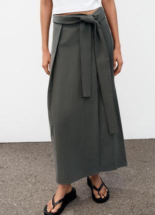 Юбка миди на запах от zara