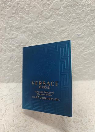 Пробник мужской туалетной воды versace eros объемом 1 мл
