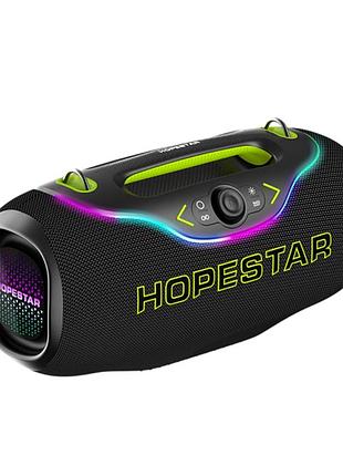 Портативная bluetooth колонка hopestar a6 club 200w с rgb подсветкой влагозащита ipx6 черная