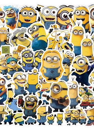 Стикеры миньоны 55 шт, minions