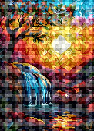 Алмазная мозаика «великолепный пейзаж (на чёрном холсте 30x40)» dbs54207 30×40 см