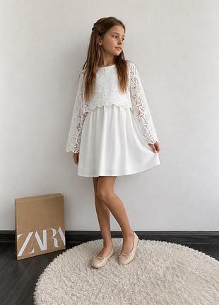 Сукня біла нарядна zara плаття платье
