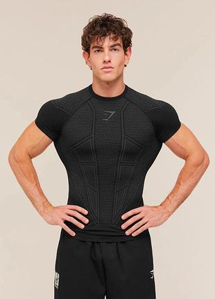 Gymshark onyx v1 рашгард/футболка компресійна для залу