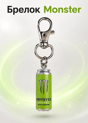 Брелок monster energy ultra paradise зелений, міні банка енергетика, брелок енергетик монстер