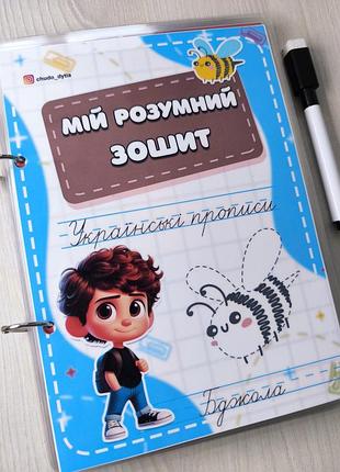 Тетрадь писи-стирай украинские прописи мой умный тетрадь