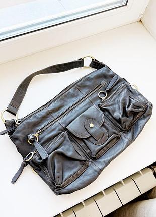 Женская сумка из натуральной кожи tula barrel bag y2k