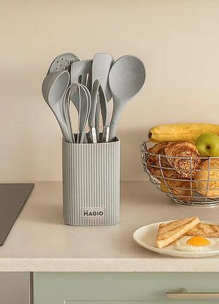 Стильный кухонный набор из силикона, подарочный набор кухонной утвари, kitchen set силиконовый rs-59