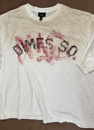 Футболка  h&m ексклюзив нова унісекс оверсайз оригінал!