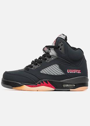 Nike air jordan 5 black gore tex