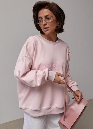 Женский утепленный свитшот oversize с начесом мод 503791