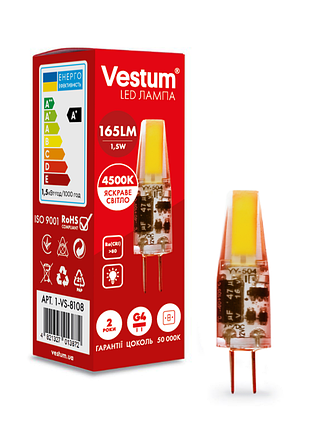 Світлодіодна лампа vestum g4 1,5w 4500k 12v