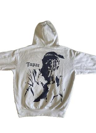 Худі tupac біле з принтом