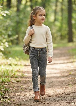 Серые детские джинсы kiabi из линии eco-conception, skinny, 6 - 7 - 8 лет