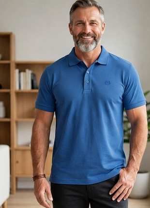 Новое мужское поло c&amp;a gents синее xxl regular fit 100% хлопок